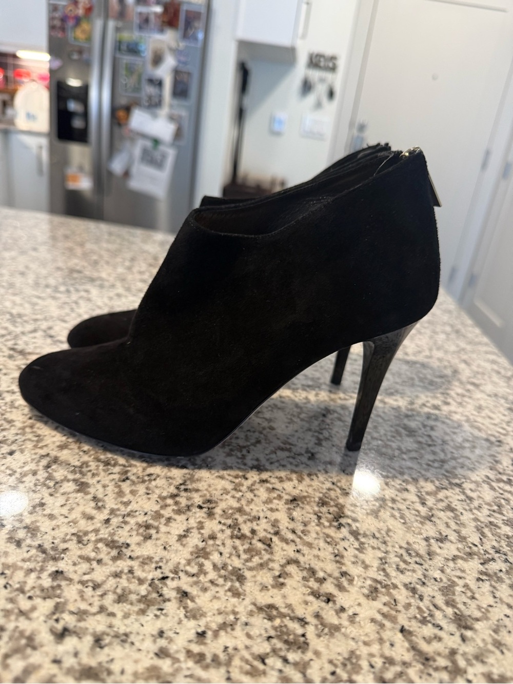 Jimmy Choo Black Suede Stiletto Ankle Booties - Picture 4 of 9